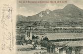 Villach Peraustrasse und Heiligenkreuzkirche - Villach - alte historische Fotos Ansichten Bilder Aufnahmen Ansichtskarten 