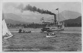 Dampfer beim Strandbad Klagenfurt - Oesterreich - alte historische Fotos Ansichten Bilder Aufnahmen Ansichtskarten 