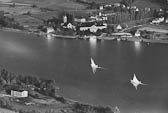 Lufbildaufnahme Ossiach - Kärnten - alte historische Fotos Ansichten Bilder Aufnahmen Ansichtskarten 