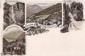 4 Bild Litho Karte - Wildbad-Gastein - Sankt Johann im Pongau - alte historische Fotos Ansichten Bilder Aufnahmen Ansichtskarten 