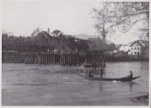 Villach, Abtrag der Kriegsbrücke - alte historische Fotos Ansichten Bilder Aufnahmen Ansichtskarten 