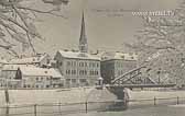 Draubrücke im Winter - Oesterreich - alte historische Fotos Ansichten Bilder Aufnahmen Ansichtskarten 