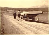 Maria Gai, Transport eines Seegelbootes - Europa - alte historische Fotos Ansichten Bilder Aufnahmen Ansichtskarten 