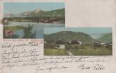2 Bild Litho Karte - Villach, St. Leonharder See - Oesterreich - alte historische Fotos Ansichten Bilder Aufnahmen Ansichtskarten 
