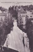 Badgastein, Wasserfall mit Hotel Straubinger - Oesterreich - alte historische Fotos Ansichten Bilder Aufnahmen Ansichtskarten 
