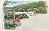 4 Bild Litho Karte - Planina/Haasberg - Adelsberg (Postumia) / Postojna - alte historische Fotos Ansichten Bilder Aufnahmen Ansichtskarten 
