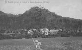 St. Andrä mit Burgruine Landskron - St. Andrä - alte historische Fotos Ansichten Bilder Aufnahmen Ansichtskarten 