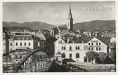 Alte Stadtbrücke mit Blick auf den Hauptplatz - Kärnten - alte historische Fotos Ansichten Bilder Aufnahmen Ansichtskarten 