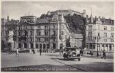 Ljubljana, Marienplatz und Burg - Slowenien - alte historische Fotos Ansichten Bilder Aufnahmen Ansichtskarten 