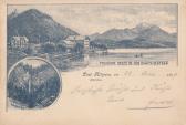 2 Bild Litho Karte - Pension Martin Klopeinersee - alte historische Fotos Ansichten Bilder Aufnahmen Ansichtskarten 