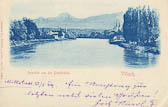 Aussicht von der Draubrücke - Villach - alte historische Fotos Ansichten Bilder Aufnahmen Ansichtskarten 