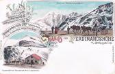 2 Bild Litho Karte - Ferdinandshöhe auf dem Stilf - Prad am Stilfserjoch / Prato allo Stelvio - alte historische Fotos Ansichten Bilder Aufnahmen Ansichtskarten 