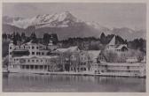 Velden Schloss mit  Restaurant und Bad - Villach Land - alte historische Fotos Ansichten Bilder Aufnahmen Ansichtskarten 