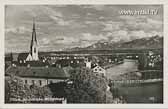 Alte Draubrücke mit Nikolaikirche - Oesterreich - alte historische Fotos Ansichten Bilder Aufnahmen Ansichtskarten 