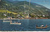 Sattendorf vom See - Oesterreich - alte historische Fotos Ansichten Bilder Aufnahmen Ansichtskarten 