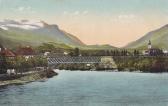 Villach, Eisenbahnbrücke mit Dobratsch u Bleiberg - alte historische Fotos Ansichten Bilder Aufnahmen Ansichtskarten 