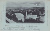 Marburg mit Eisenbahnbrücke - Mondscheinkarte - Europa - alte historische Fotos Ansichten Bilder Aufnahmen Ansichtskarten 