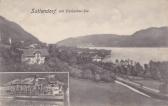 Sattendorf mit Ossiachersee Schiff   - Europa - alte historische Fotos Ansichten Bilder Aufnahmen Ansichtskarten 