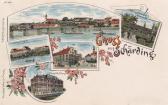 5 Bild Litho Karte - Schärding am Inn - Schärding Innere Stadt - alte historische Fotos Ansichten Bilder Aufnahmen Ansichtskarten 