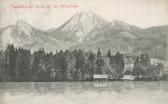 Faakersee Insel mit Mittagskogel - Finkenstein am Faaker See - alte historische Fotos Ansichten Bilder Aufnahmen Ansichtskarten 