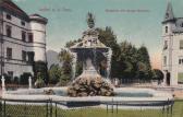 Spittal an der Drau, Burgplatz mit Brunnen - Spittal an der Drau - alte historische Fotos Ansichten Bilder Aufnahmen Ansichtskarten 