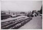 Baustelleneinrichtung am Südufer der Drau  - Villach-Innere Stadt - alte historische Fotos Ansichten Bilder Aufnahmen Ansichtskarten 