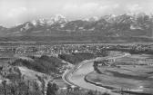 Drau mit Blickrichtung Untere Fellach - Villach - alte historische Fotos Ansichten Bilder Aufnahmen Ansichtskarten 