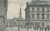 Hauptplatz mit alter Draubrücke - Hauptplatz - alte historische Fotos Ansichten Bilder Aufnahmen Ansichtskarten 