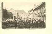 Wochenmarkt, um 1900 - alte historische Fotos Ansichten Bilder Aufnahmen Ansichtskarten 