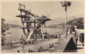 Millstatt, Strandbad mit Sprungturm - alte historische Fotos Ansichten Bilder Aufnahmen Ansichtskarten 