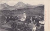 Latschach, Pfarrkirche u Gasthof Woschitz mit Post - Finkenstein am Faaker See - alte historische Fotos Ansichten Bilder Aufnahmen Ansichtskarten 