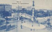 Wien, Praterstern mit Thegethofdenkmal - Wien - alte historische Fotos Ansichten Bilder Aufnahmen Ansichtskarten 