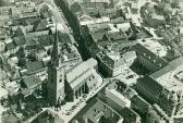 Flugbild von der Innenstadt - Villach - alte historische Fotos Ansichten Bilder Aufnahmen Ansichtskarten 