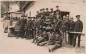 Spritzenhaus Drobollach mit Feuerwehrmannschaft - Villach - alte historische Fotos Ansichten Bilder Aufnahmen Ansichtskarten 