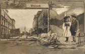 Villach Schulstrasse - Villach-Innere Stadt - alte historische Fotos Ansichten Bilder Aufnahmen Ansichtskarten 