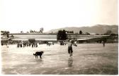 Uferansicht von Drobollach vom zugefrorenem See - Oesterreich - alte historische Fotos Ansichten Bilder Aufnahmen Ansichtskarten 