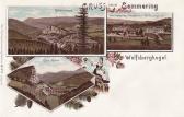 3 Bild Litho Karte - Semmering - Neunkirchen - alte historische Fotos Ansichten Bilder Aufnahmen Ansichtskarten 