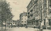 Villach Schulstraße mit Parkhotel und Leiningenhof - Oesterreich - alte historische Fotos Ansichten Bilder Aufnahmen Ansichtskarten 