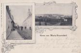 2 Bild Litho Karte - Maria Enzersdorf - Niederösterreich - alte historische Fotos Ansichten Bilder Aufnahmen Ansichtskarten 