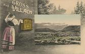 Villach Panoramaansicht - Verlag Franz Knollmülle - alte historische Fotos Ansichten Bilder Aufnahmen Ansichtskarten 