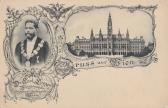 2 Bild Litho Karte - Wien - Wien - alte historische Fotos Ansichten Bilder Aufnahmen Ansichtskarten 