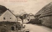 Predil, Gasthaus zum Touristen mit Mangart - alte historische Fotos Ansichten Bilder Aufnahmen Ansichtskarten 