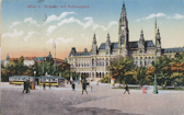 Rathaus mit Rathauspark - Europa - alte historische Fotos Ansichten Bilder Aufnahmen Ansichtskarten 