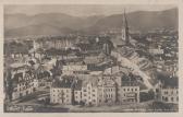 Blick über die Drauberme und Villach zum Mangart - Oesterreich - alte historische Fotos Ansichten Bilder Aufnahmen Ansichtskarten 