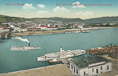 Linz - Blick nach Urfahr mit Landungsplatz - Europa - alte historische Fotos Ansichten Bilder Aufnahmen Ansichtskarten 