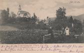 Oswaldiberg mit Kirche und Bauernhof - Kärnten - alte historische Fotos Ansichten Bilder Aufnahmen Ansichtskarten 