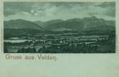 Velden, Ortsansicht mit Westbucht und Karawanken  - Europa - alte historische Fotos Ansichten Bilder Aufnahmen Ansichtskarten 