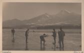 Eisstockschießen am Faakersee - Oesterreich - alte historische Fotos Ansichten Bilder Aufnahmen Ansichtskarten 