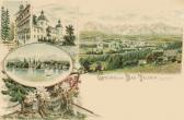 4 Bild Litho Karte Bad Velden am Wörthersee - Europa - alte historische Fotos Ansichten Bilder Aufnahmen Ansichtskarten 