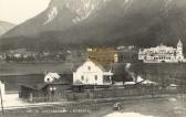 Unterbergen Bahnhof mit Karawankenhof - Unterbergen - alte historische Fotos Ansichten Bilder Aufnahmen Ansichtskarten 